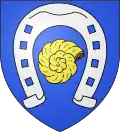 Ammonit im Wappen der Gemeinde Fessenheim, Elsass