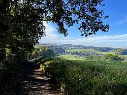 Blick von Meiswinkel ins Weyerbachtal und Dürscheid