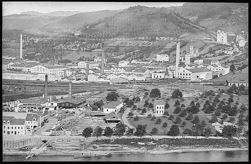 Blick auf die Dörfer Krammel und Obersedlitz