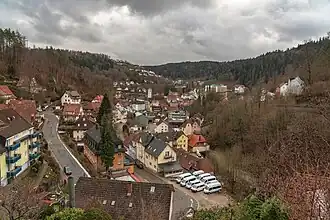 Blick in das unterste Schonachtal und den Triberger Talkessel