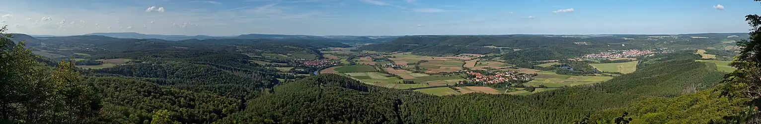 Blick vom Heldrastein über weite Teile des Geo-Naturparks