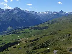 Panorama vom Lugnezer Höhenweg