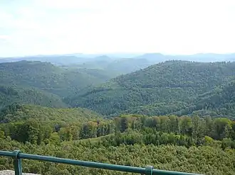Steigerkopf (Mitte) aus Südwesten vom Weißenberg aus