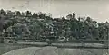 Historischer Blick zum westlichen Burgberg mit Wasserturm, 1913