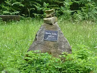 Gipfelstein auf der Bloßen Zelle