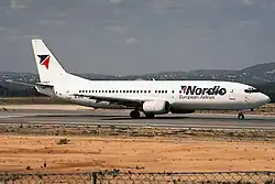 Boeing 737-400 der Nordic European Airlines