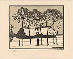 Boerderij in de sneeuw, 1918