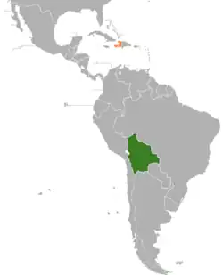 Lage von Bolivien und Haiti