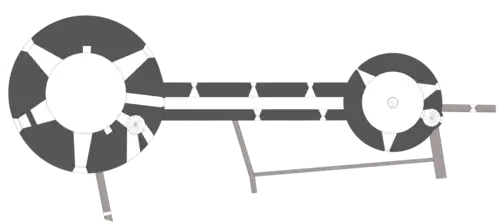 Bollwerk und Hexenturm im Grundriss