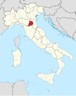 Lage innerhalb Italiens