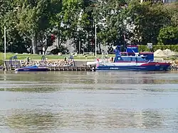 Boote der Bundespolizei in Wien, Leopoldstadt.