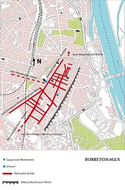 Straßennetz in Borbetomagus