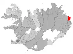 Lage von Landgemeinde Borgarfjörður