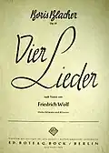 Vier Lieder nach Texten von Friedrich Wolf (1947)