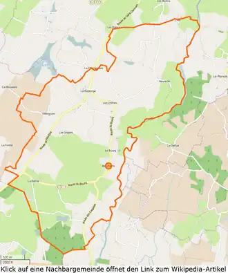 Bouhans mit seinen Nachbarorten