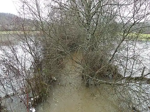 Frühjahrsüberschwemmung des Boulous an der D 939
