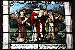 Dionysius, der sein Haupt in Händen hält, und zwei Engel