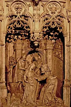 Detail 3:unten rechts „Die Heimsuchung Mariens“