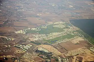 Luftbild einer Neusiedlung von Bouskoura