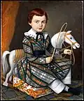 Unbekannter Künstler aus Neuengland: Boy in Plaid (um 1845)