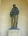 Franz von Assisi an der Kirche Mariä Himmelfahrt in Most