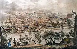 Großbrand in den Vorstädten 1842