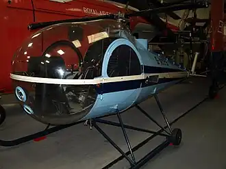 Eine Brantly B2B im Helicopter Museum, Weston-super-Mare