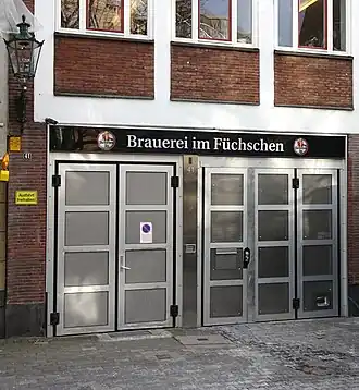 Rückseite des Grundstücks der Brauerei „Im Füchschen“ an der Ritterstraße Nr. 41