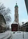 2010: Alte Waage und Andreaskirche. Im Hintergrund links ist der Wollmarkt zu erkennen.