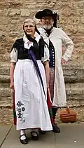 Paar aus Bortfeld in Braunschweiger Tracht