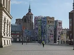 Leere Straßen mittags an einem Wochentag in Braunschweig, Folge der behördlichen Geschäfts- schließungen