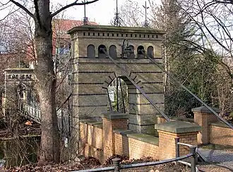 Rosentalbrücke am Westende des Inselwalls