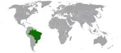 Lage von Brasilien und Osttimor