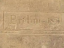 Inschrift von Alfred Brehm im Kiosk des Trajan auf Philae