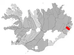 Lage von Landgemeinde Breiðdalur