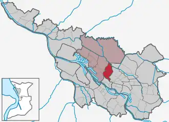 Stadt Bremen, Stadtteil Findorff hervorgehoben