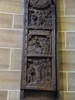 ob.: Steinigung des Stephanus darunter: Christi Wunder