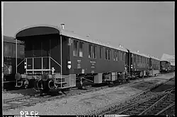 X 91124 zusammen mit zwei weiteren Bremsversuchwagen 1962