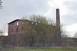 Ausgebranntes Industriegebäude, Ziegelbau, 19. Jahrhundert