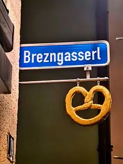 Ausleger für Brezngasserl in Fürstenfeldbruck (2023) ⊙48.1786911.254471