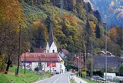 Westeinfahrt von Brezno