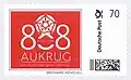 Briefmarke zum 888-jährigen Bestehen des Ortes Aukrug im Jahr 2016.