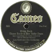 Lou Goldner and his Orchestra – Bring Back Those Rock-a-Bye Baby Days, 1925
