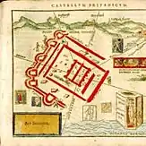 Die Brittenburg nach Abraham Ortelius 1562 und 1581