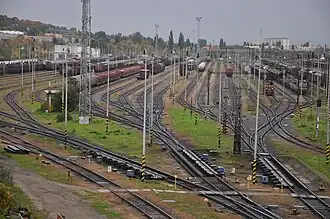 Gleisanlagen von Brno-Maloměřice