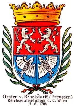 Wappen der Grafen von Brockdorff von 1672