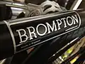 Decal auf einem Brompton-Klapprad