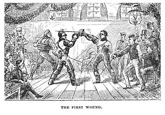 The First Wound, Illustration zu Mark Twains A Tramp Abroad, 1878/1880