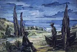 Fischer am Strand (1918), Kunstmuseum Ahrenshoop