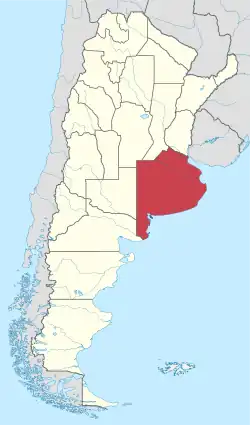 Lage der Provinz Buenos Aires